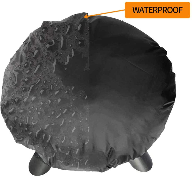 Kapler Waterproof Fire Pit Cover,32 inch Round Fire Bowl Cover, Heavy-Duty Dusty/UV/Snow/Proof Round Cover for Patio Camping Backyard Family Fire Pit Use