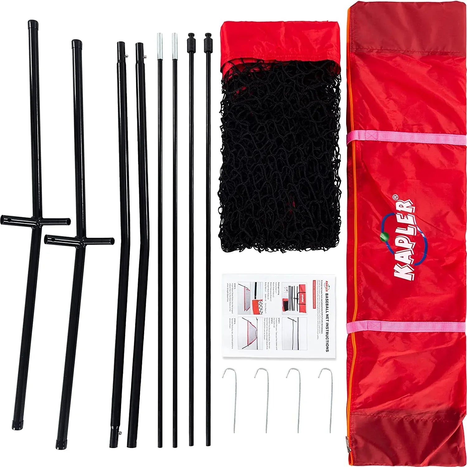 Baseball Screen A-Frame, 7X7FT Pitching Screen Baseball Softball Training Net with A Carry Bag | Kapler - Kapler Sports