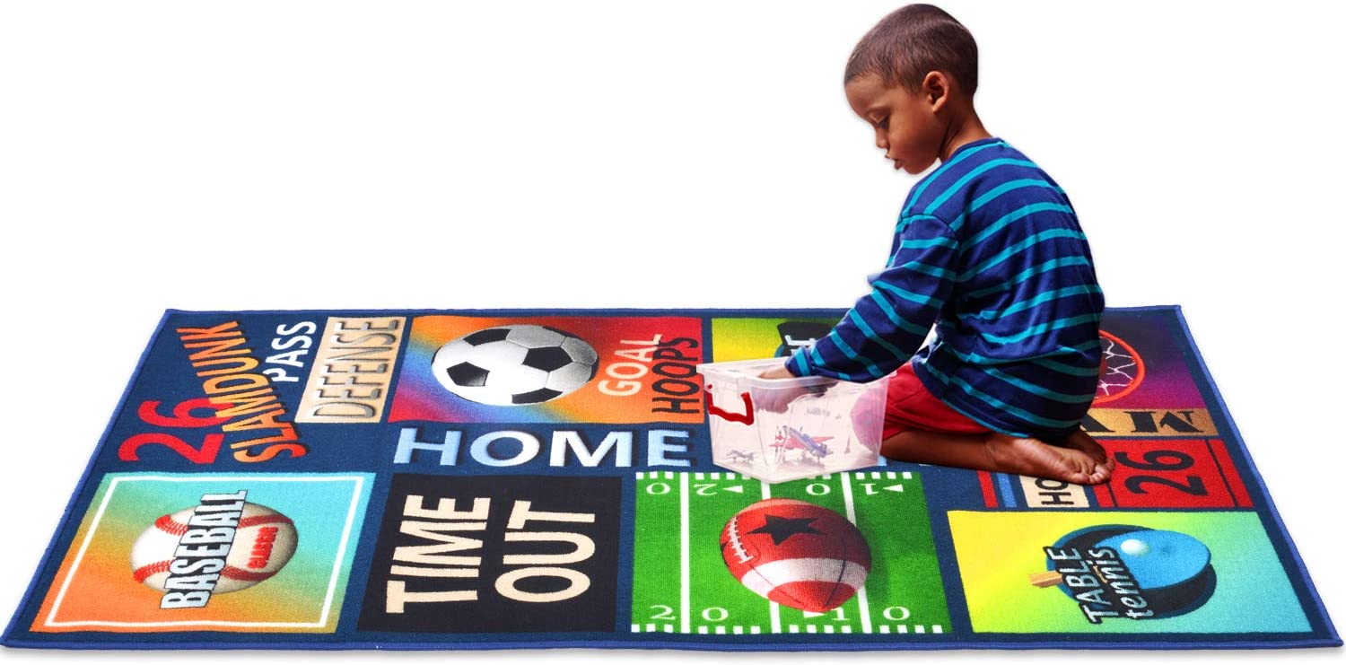 Kapler Kids Rug Play Mat Children Rug Non-Slip Rug for Child