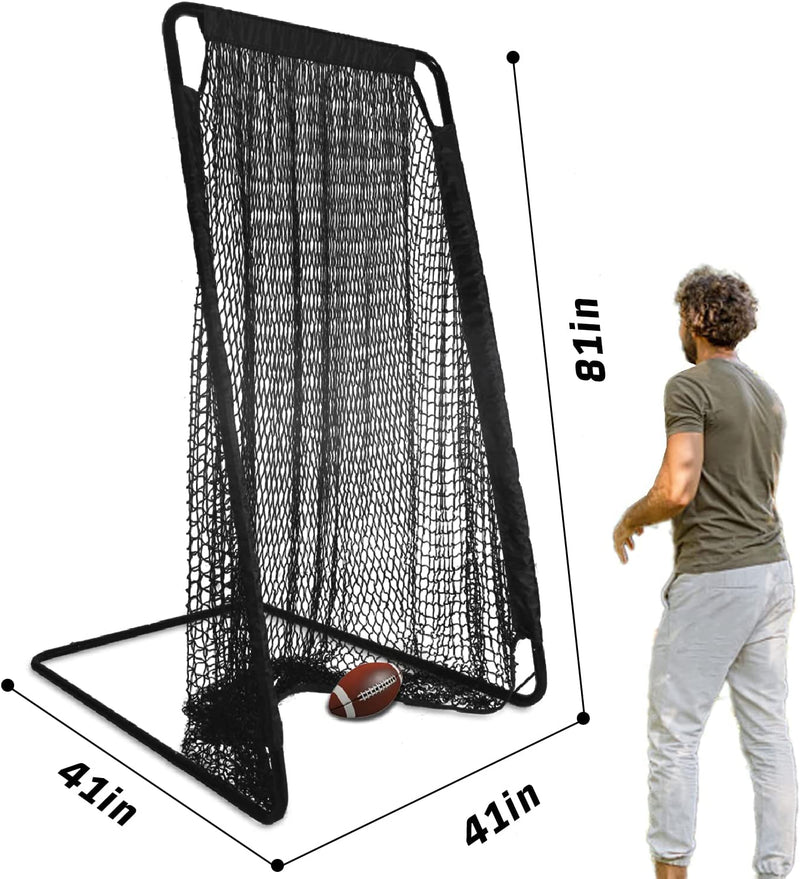 Kapler Football Kicking Net for Kicker Punting Kicking Practice, 81”x 41” Kicking Cage Football Training Equipment, Assemble Easily for Indoor Outdoor Use