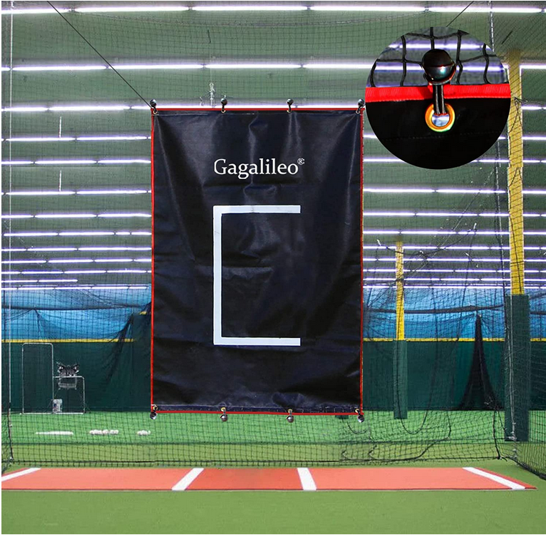 Kapler Baseball Pitching Backstop with Strike Zone (6X5FT)