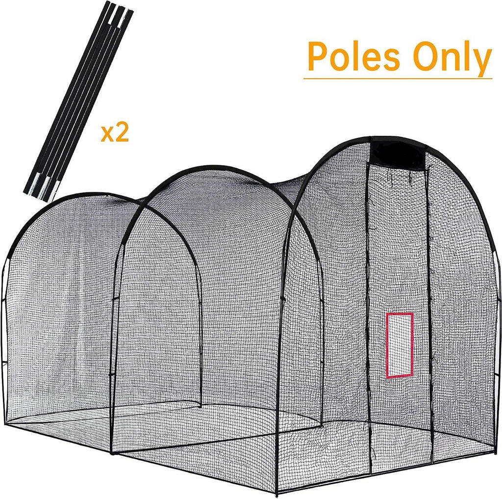 Kapler Baseball Batting Cage Poles Replacement 16x10x10FT 2pcs - Kapler Sports