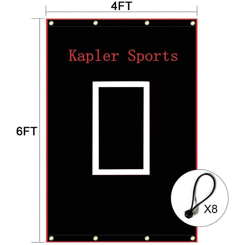 Vinyl Backstop Baseball/Softball Tarpaulin Backstop Batting cage Target with Bungees | 4x6 | Kapler