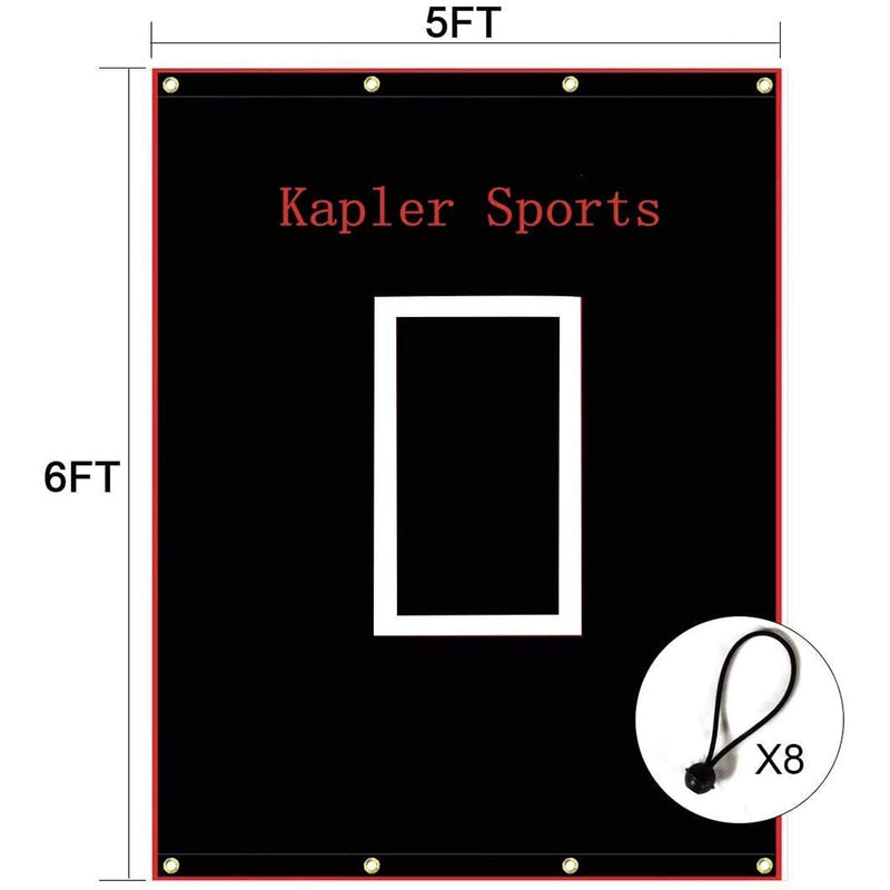 Vinyl Backstop Baseball/Softball Tarpaulin Backstop Batting cage Target with Bungees | 5x6FT | Kapler