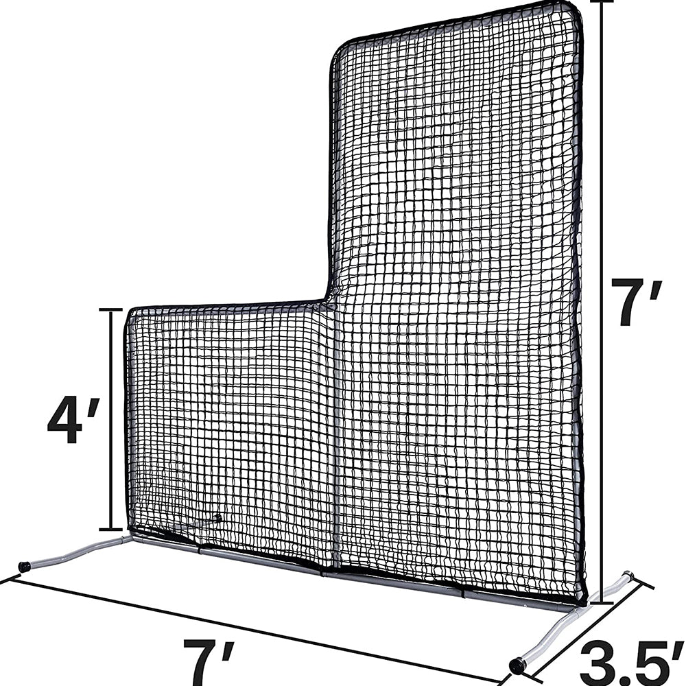 Kapler Baseball/Softball Hitting Protective L Screen | 7X7FT