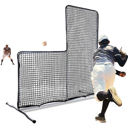 Kapler Baseball/Softball Hitting Protective L Screen | 7X7FT