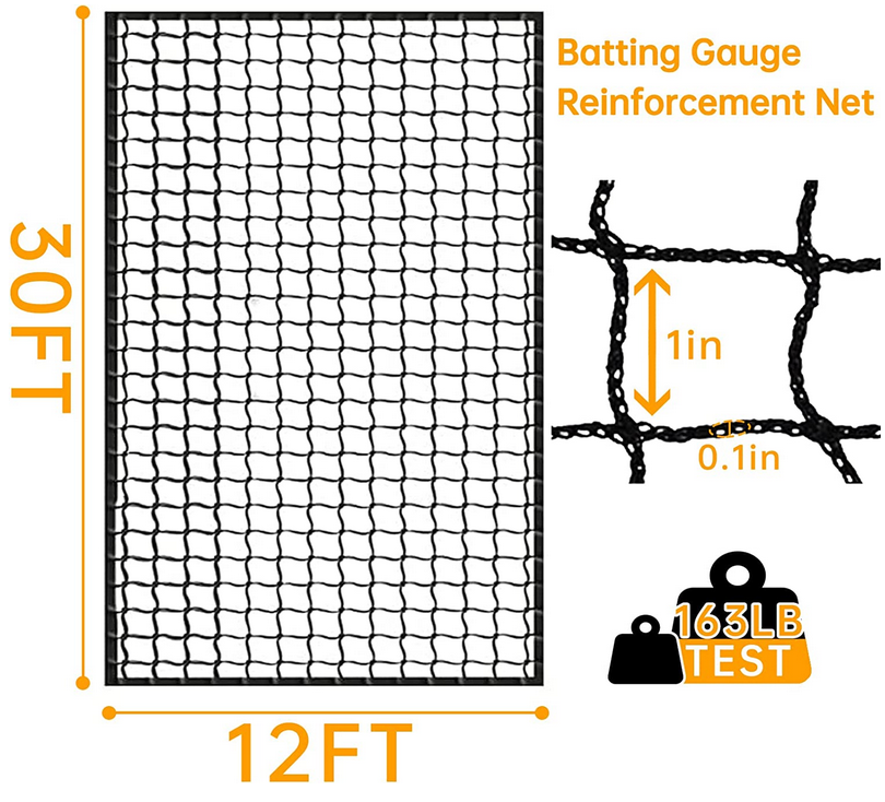 Kapler Baseball Batting Cage Replacement Net