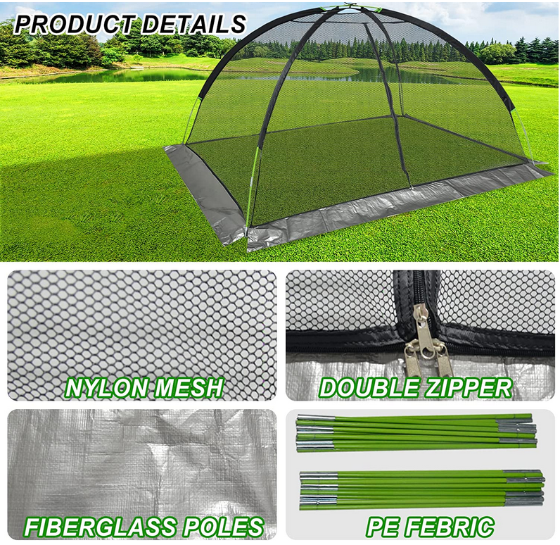 Garden Pond Cover Net - Pond Netting Garden, Pond Cover Dome Protective with Tent Rope and Zipper for Pond Garden Vegetable Plants Landscape Pond Cover Keep Out Leaves Debris Animals 11X14FT