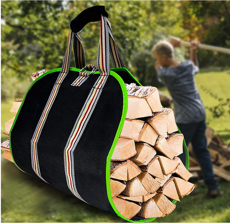 Kapler Firewood Carrier Log Bag,Wood Holder Bag Heavy Duty,Large Camping Wood Stove, Firewood Bag Kitchen Bag for Indoor, Log Accessory Outdoor for Camping